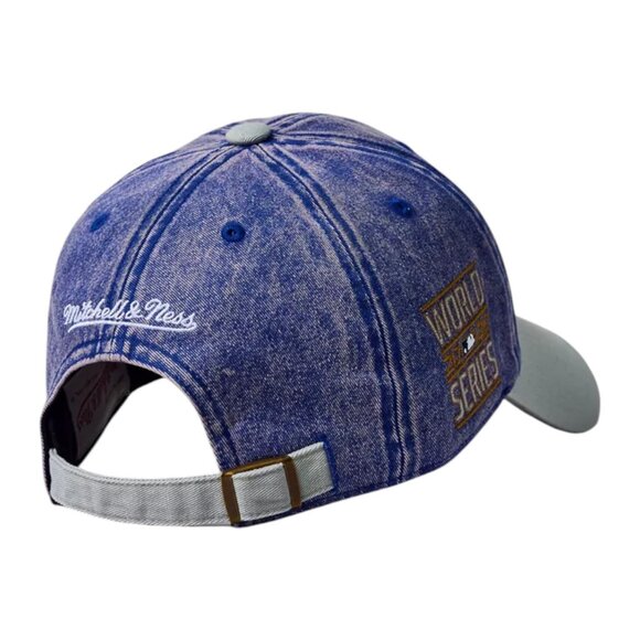Mitchell & Ness Los Angeles Dodgers Denim Champions Adjustable Strapback Dad Hat - Picture 3 of 3